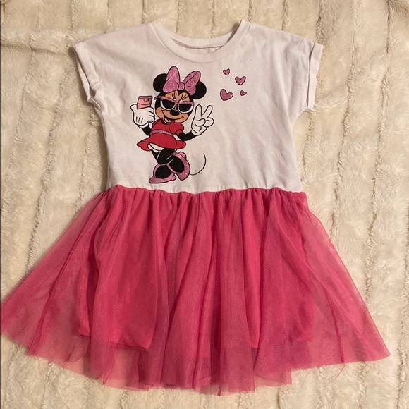 Pink Minnie Mouse Tulle Dress - Picture 1 of 5